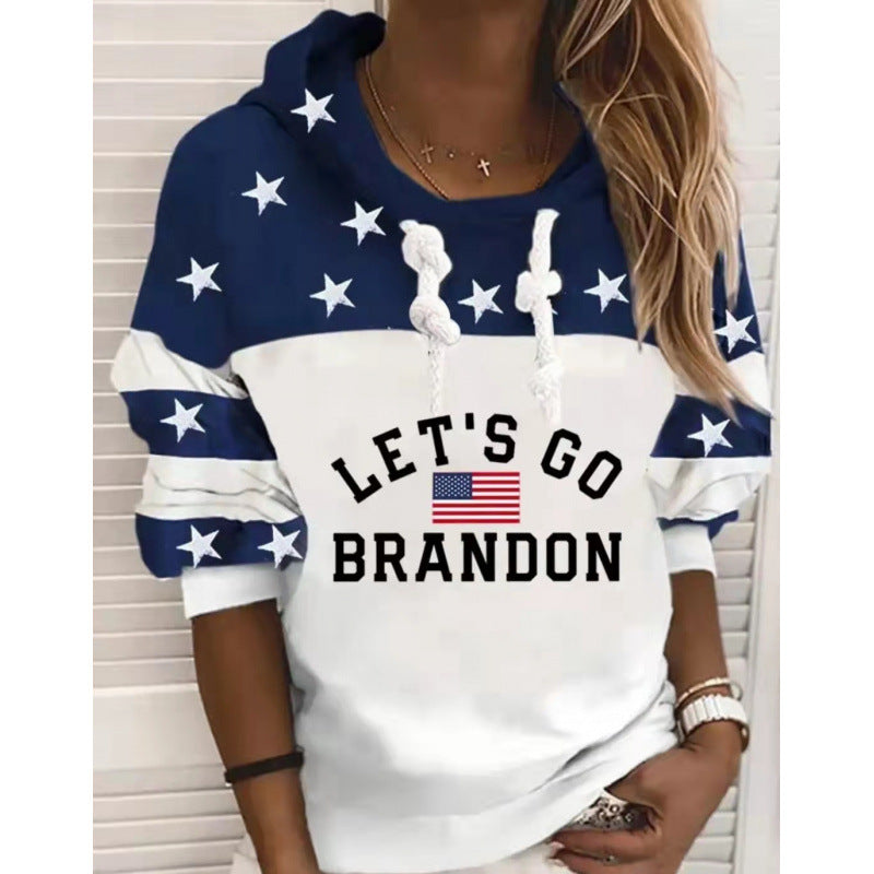 Digital Printed Hoodie Female Slim Fit