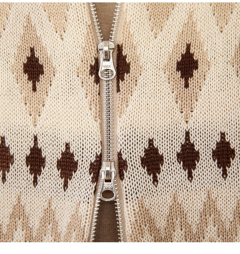 Wool Blend Ribbed Pattern Hemline Top