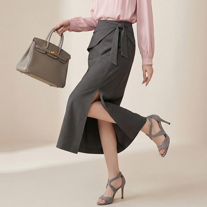 New Stylish Versatile Solid-color Skirt