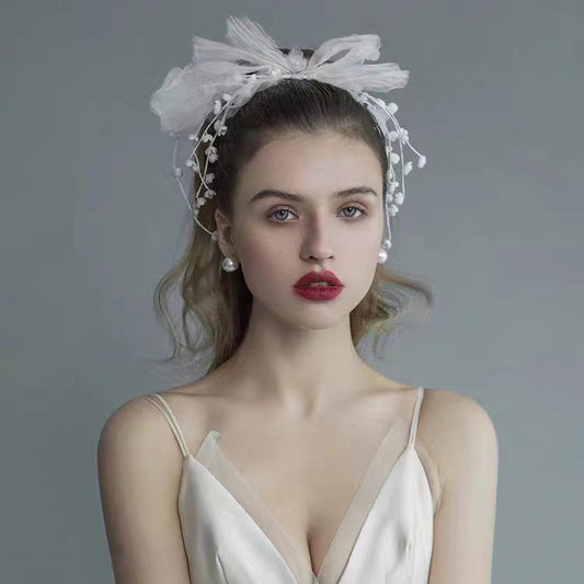 Ladies Fashion New Flower Piece Mesh Headwear