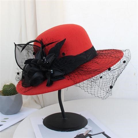 Ladies Temperament Retro Mesh Fashion Hat Trend