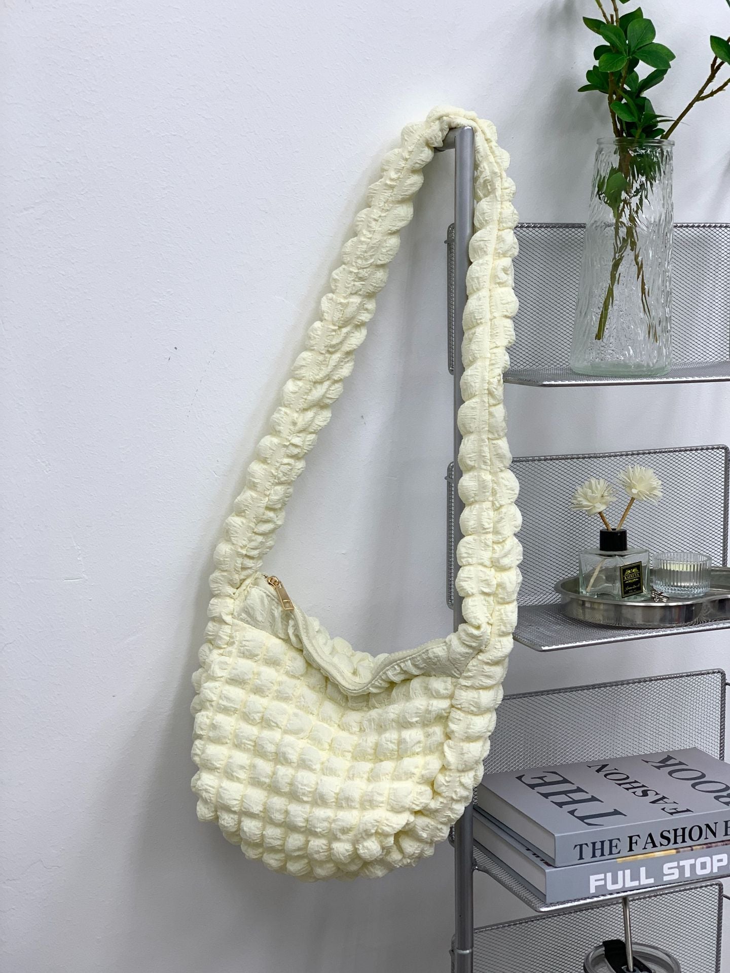 Kvinders Fashion Casual Rhombus Plisseret Skuldertaske
