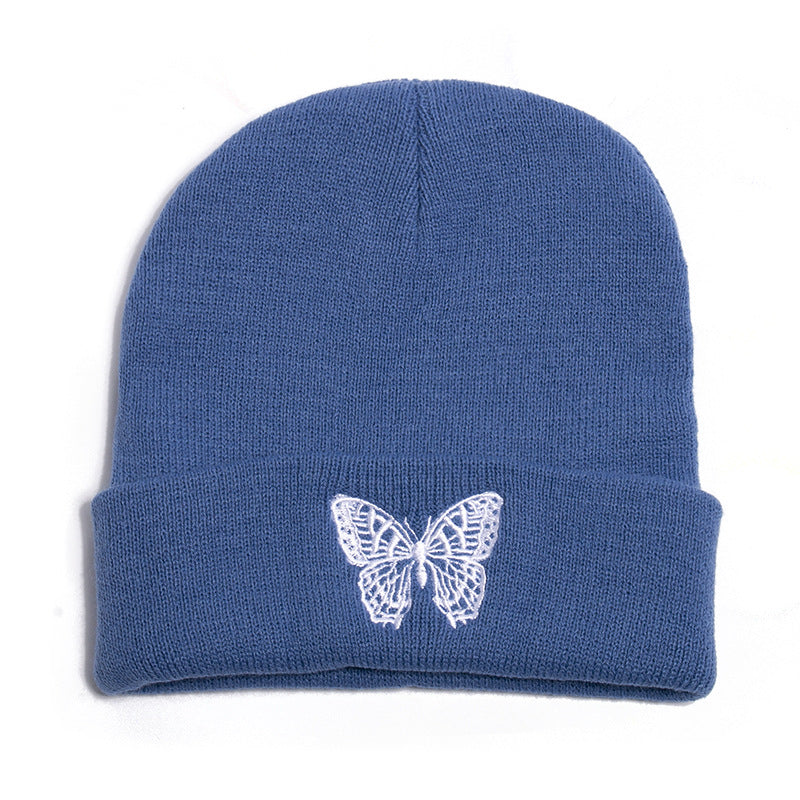 The New Butterfly Print Knitted Hat