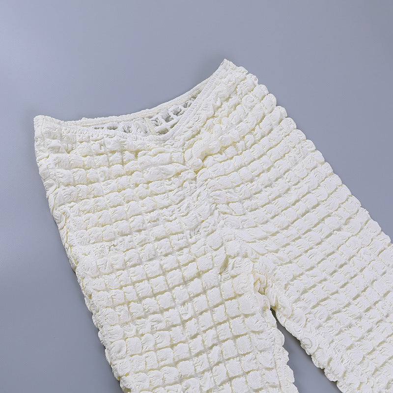 Jacquard Knitted Casual Pants Micro Speaker