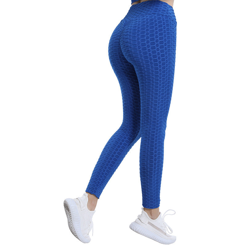 Bubble Yogabukser Jacquard Høj Elastisk Sports Gym Bukser