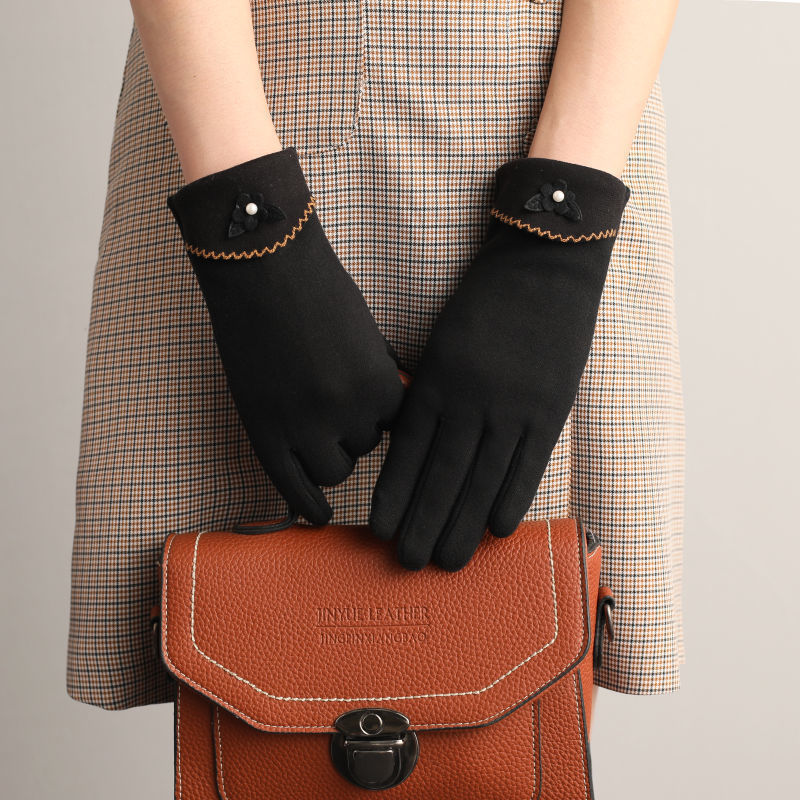 Women's Outdoor Cycling Touch Screen Gloves Without Inverted Fleece