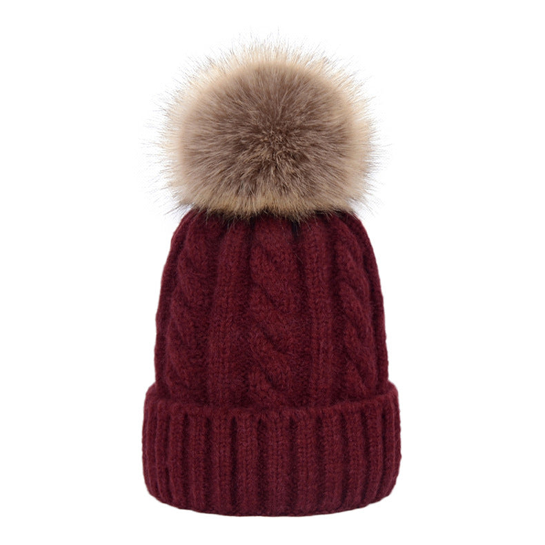 Fashion Hat Women's Autumn And Winter Wool Ball
