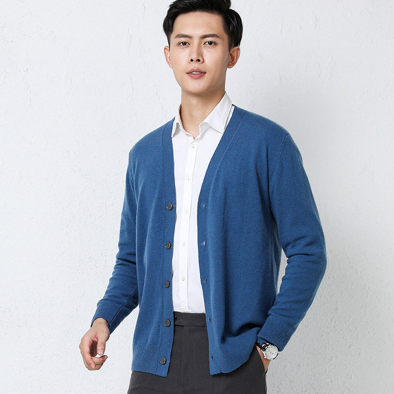 Men's Casual All-Match Long-Sleeve Knitted Jacket