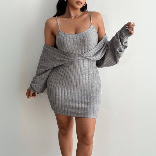 Women's Solid Color Fake Two Pieces Leisure Slimming Skirt