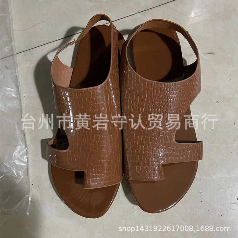 Women's Flip-toe Slip-on Roman Sandals