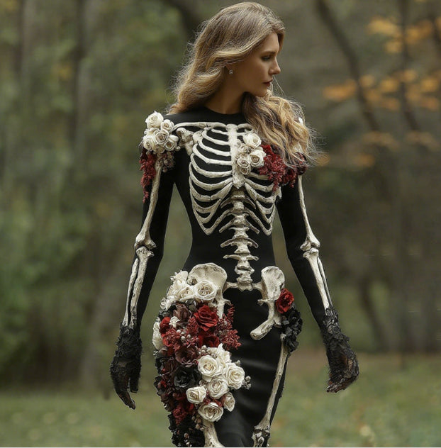 Elegant Long Dress For European And American Socialites For Halloween