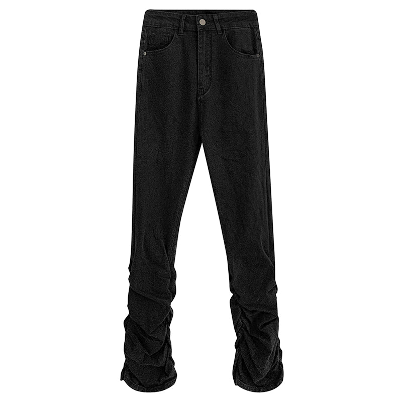 Black High-waisted Jeans Women's Autumn Design Flared Trousers