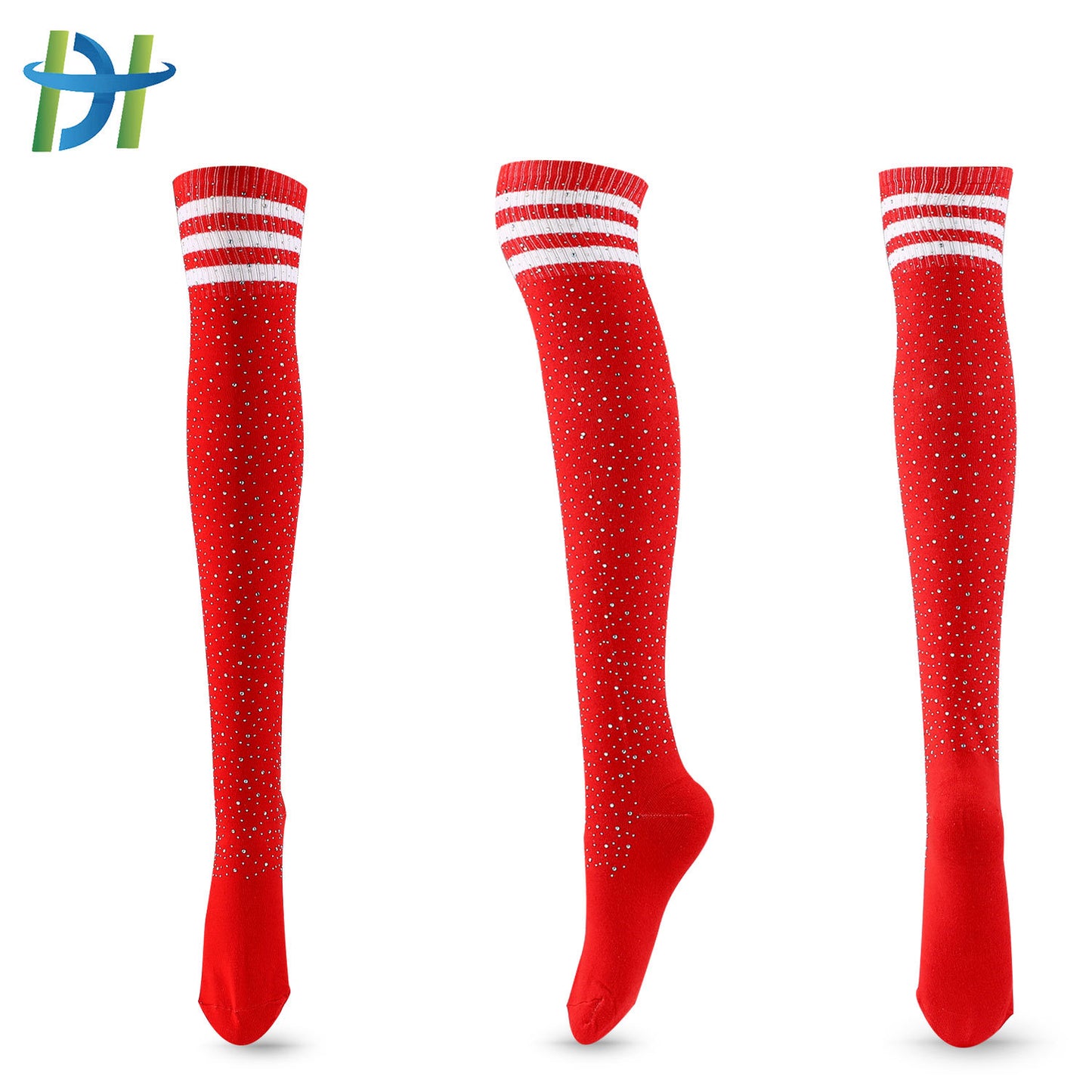 Diamond Stocking Women's Striped High Cotton Socks