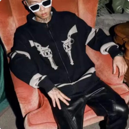 Herremoden Løs Sweater med Lille Rund Hals