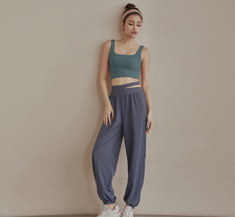 Thin Casual Loose High-waist Trousers Breathable And Quick-drying