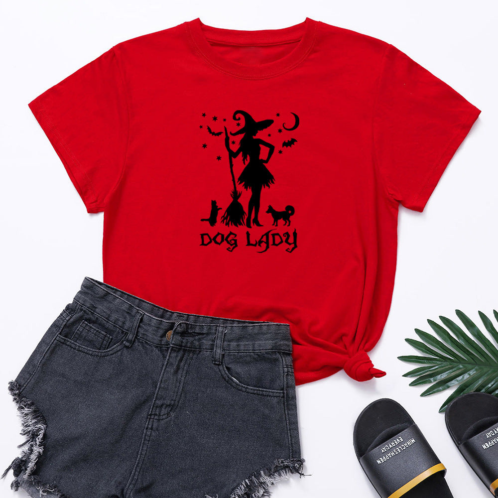 Printed Letters Unisex Top Short Sleeve
