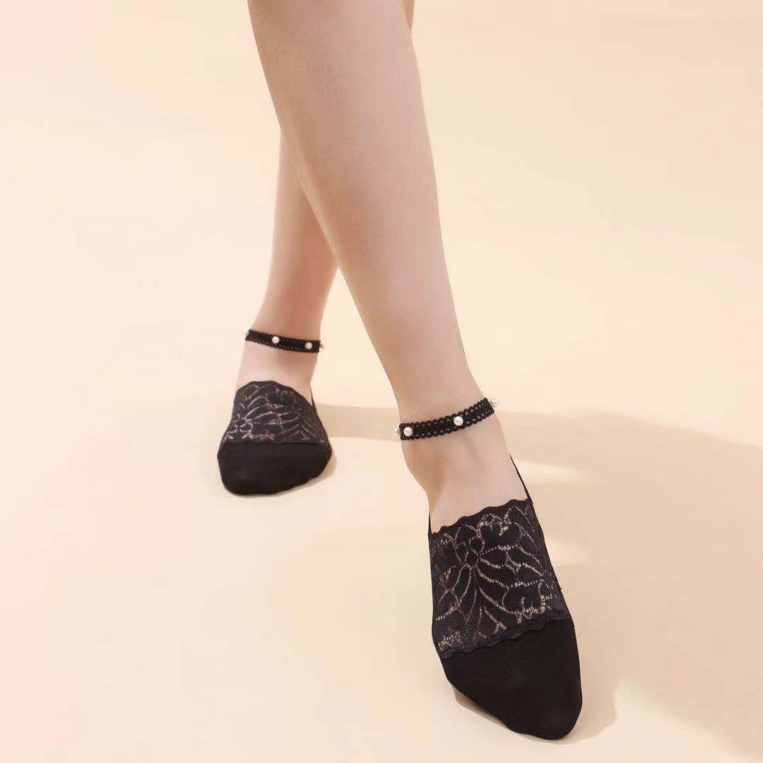 Women's Thin Shallow Mouth Glass Silk Cute Japanese Socks
