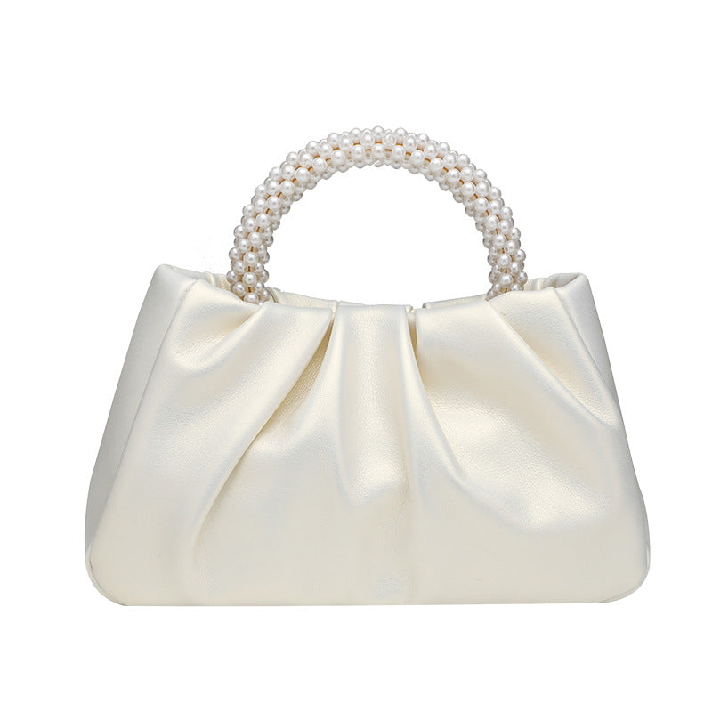 Sød Håndtaske Jomfru Perletaske Dame Mode Alsidig Plisseret Crossbody Cloud Bag Minipung