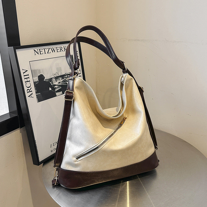 Retro Commuter Texture Large Capacity Korean Style Messenger Bag