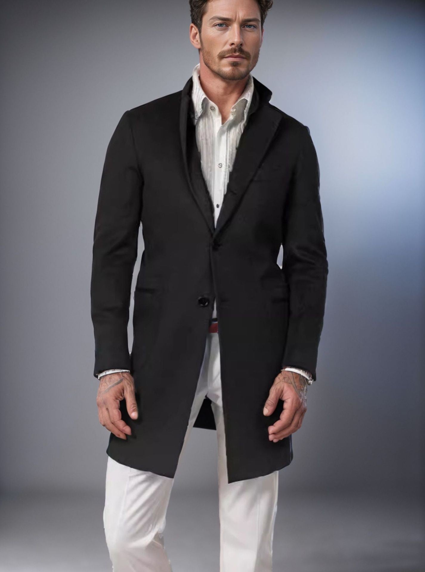 Men's Medium-length Single-breasted Multi-color Warm Youth Coat