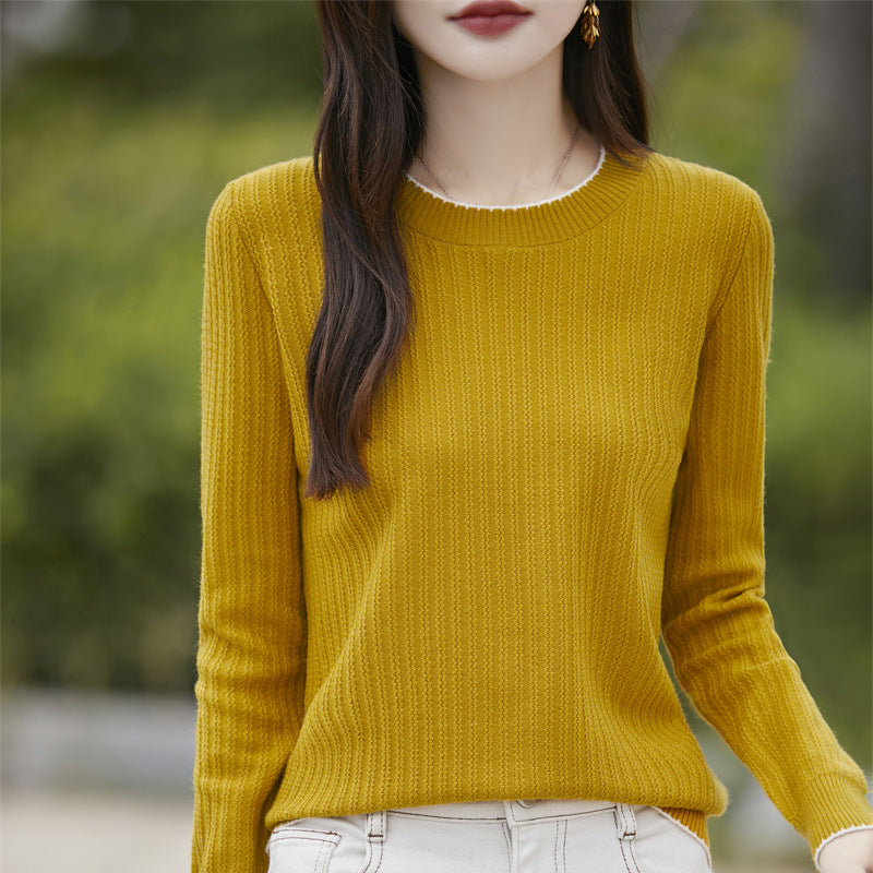 Women's Round-Neck Andy Fleece Pullover All-Match Sweater