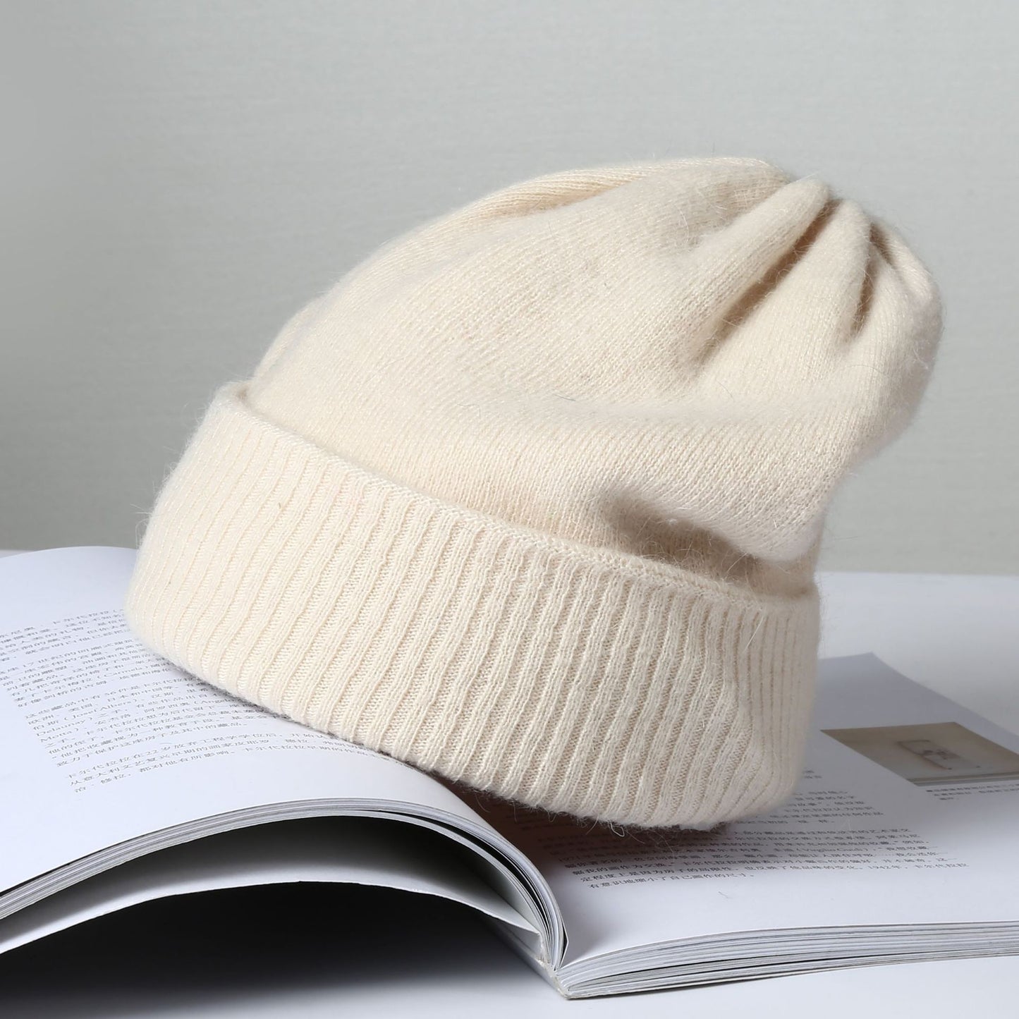 Winter Cashmere Wool Hat Warm Knit