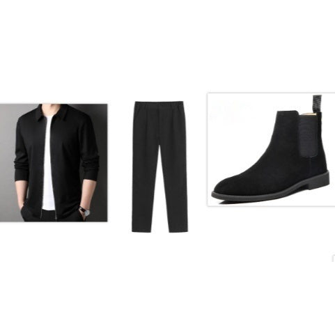 Men's Fashion Simple Lapel Casual Jacket