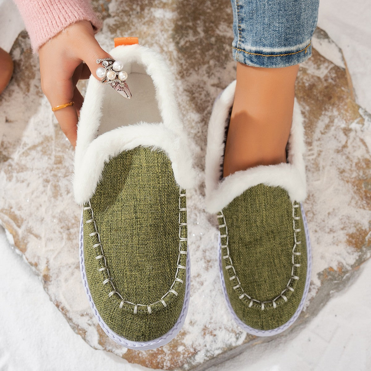 Thickened Indoor Leisure Home Warm Top Snow Boots
