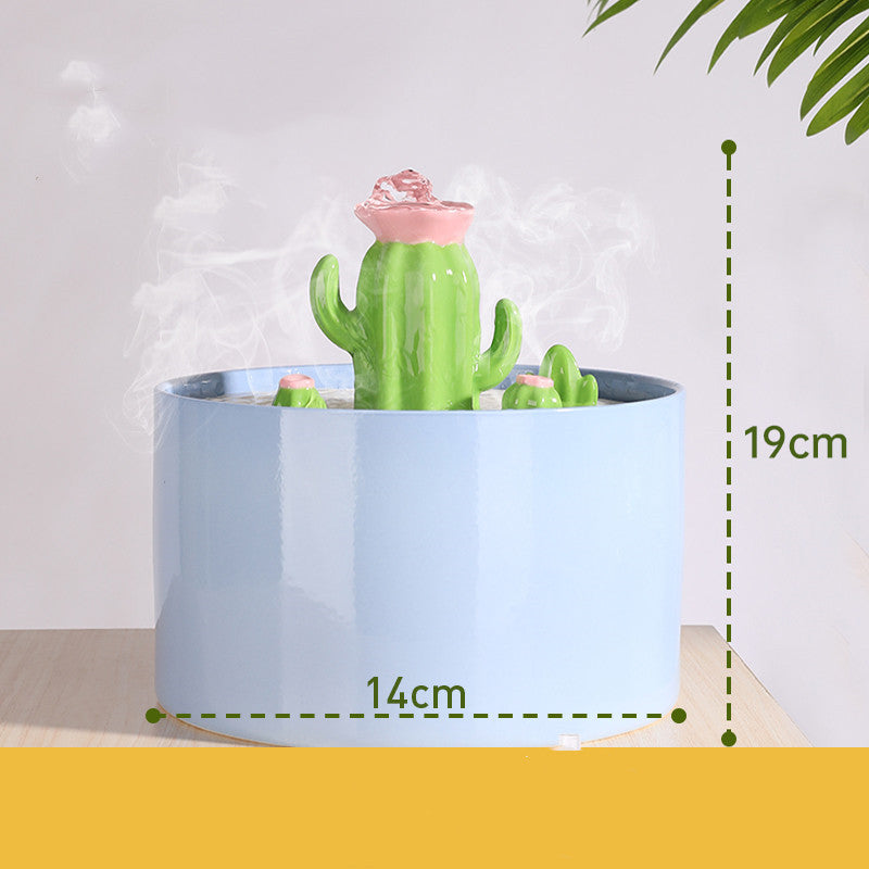 Cat Ceramic Water Dispenser Flowing Silent Constant Temperature Heating Automatic Circulation