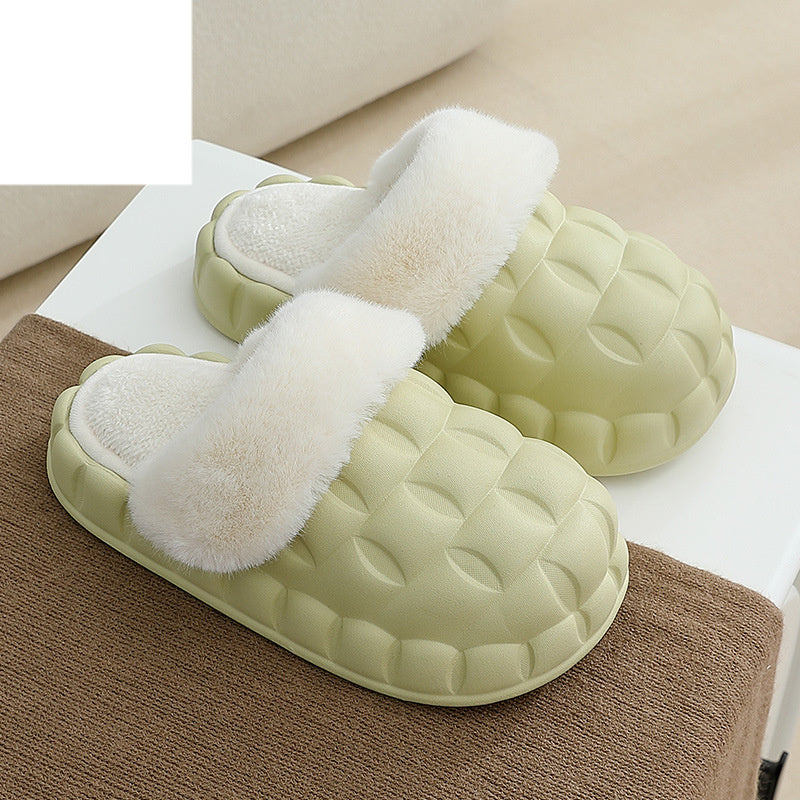 Removable And Washable Cotton Slippers Women's Autumn And Winter Bag Heel