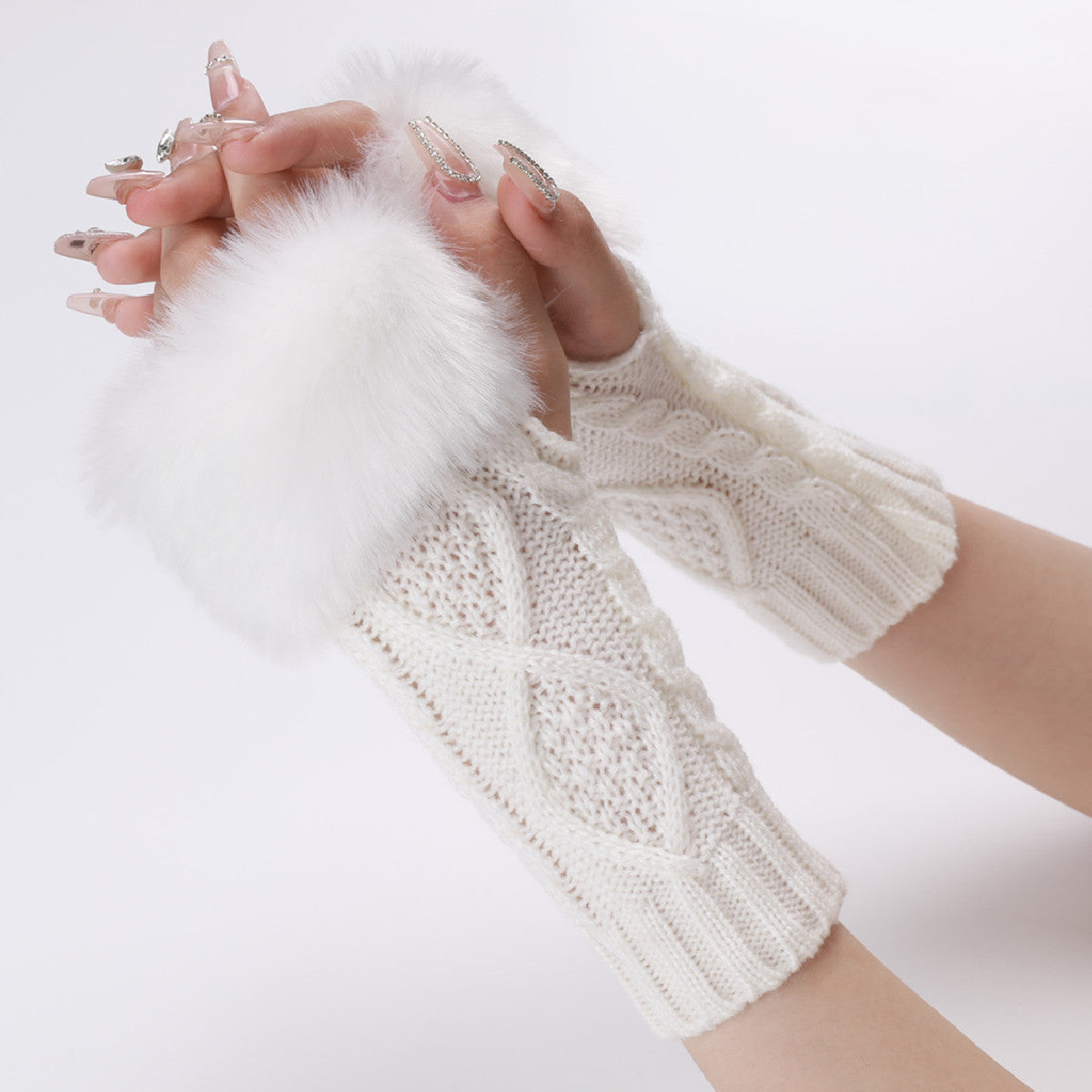 Women's Woolen Gloves In Autumn And Winter In Europe And America