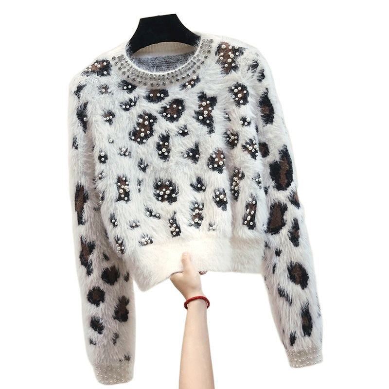 New Autumn And Winter Loose Outer Wear Small Knitted Round Neck