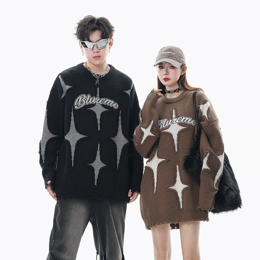 Loose And Lazy Style Fried Street Couple Sweater