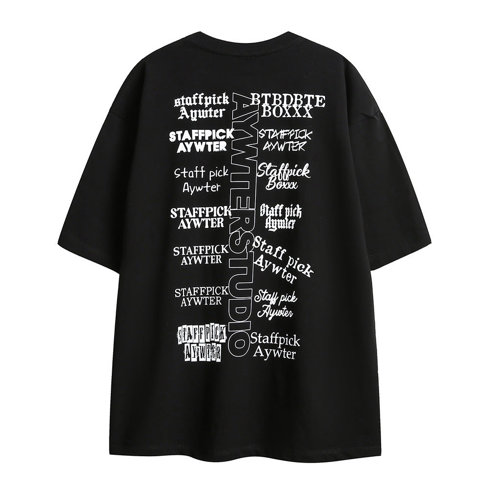 Letter Print Short-sleeve T-shirt For Women