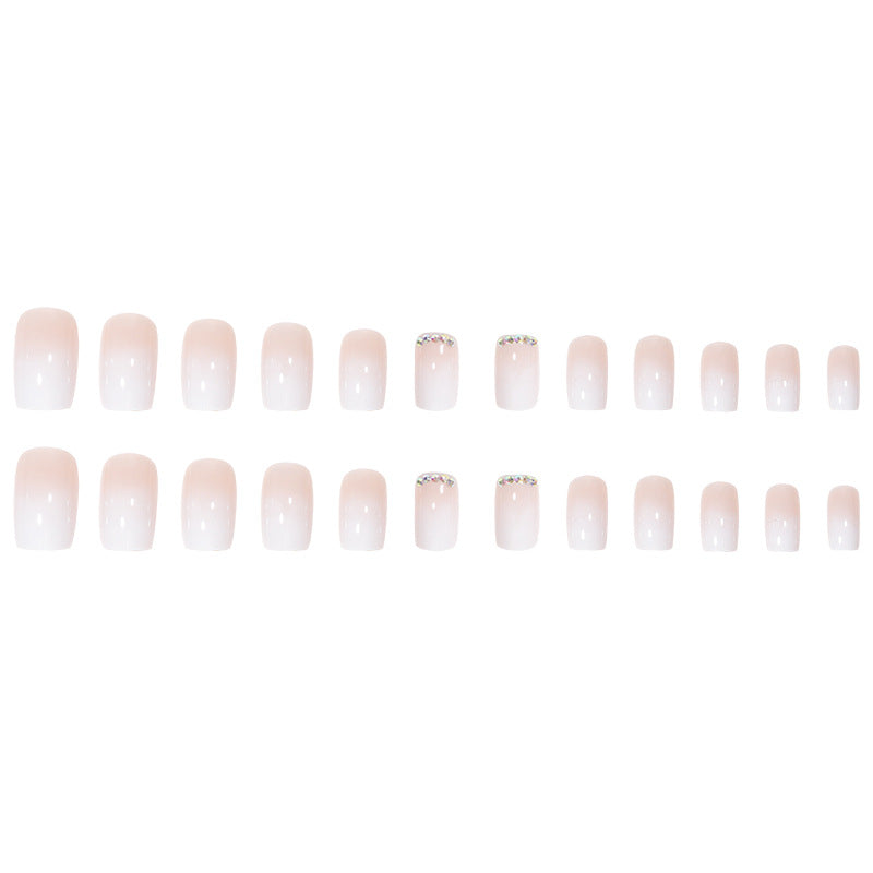 White Simple Gradient Diamond Square Head Wear Armor