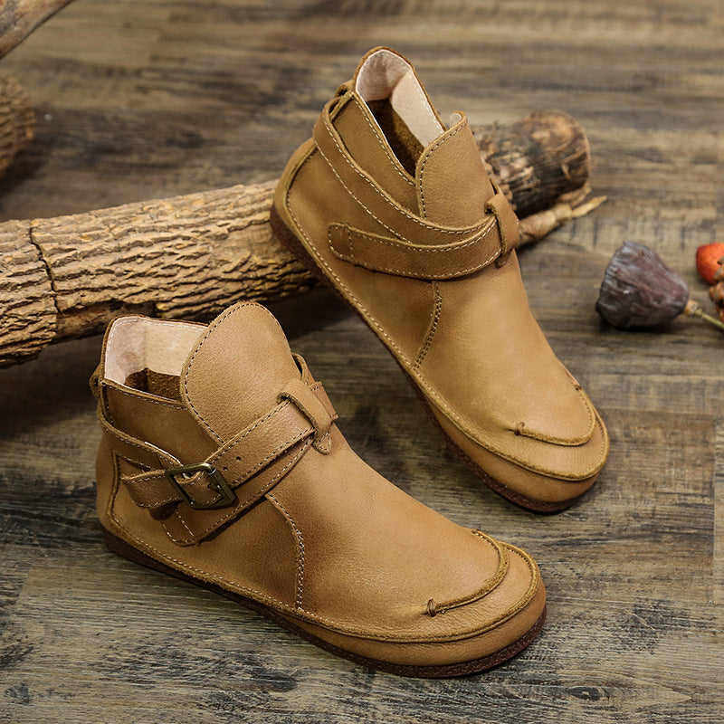 Literary Retro Martin Boots Women Leather