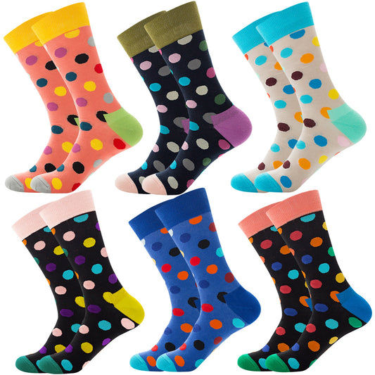 Animal Fruit Geometric Printing Six-color Combination Men's Socks