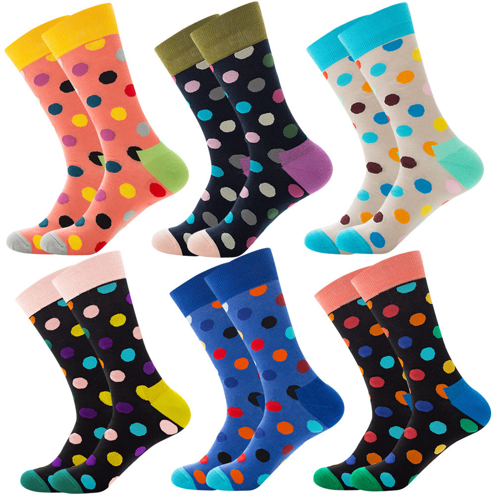 Animal Fruit Geometric Printing Six-color Combination Men's Socks