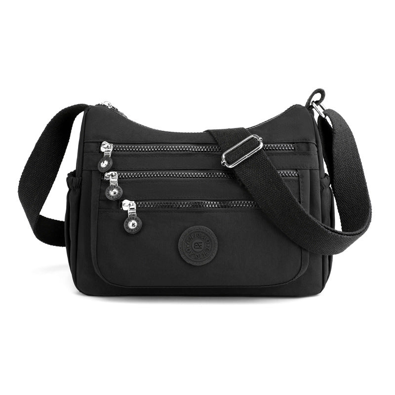 Nylon Crossbody Cloth Bag Large Capacity Multi-compartment