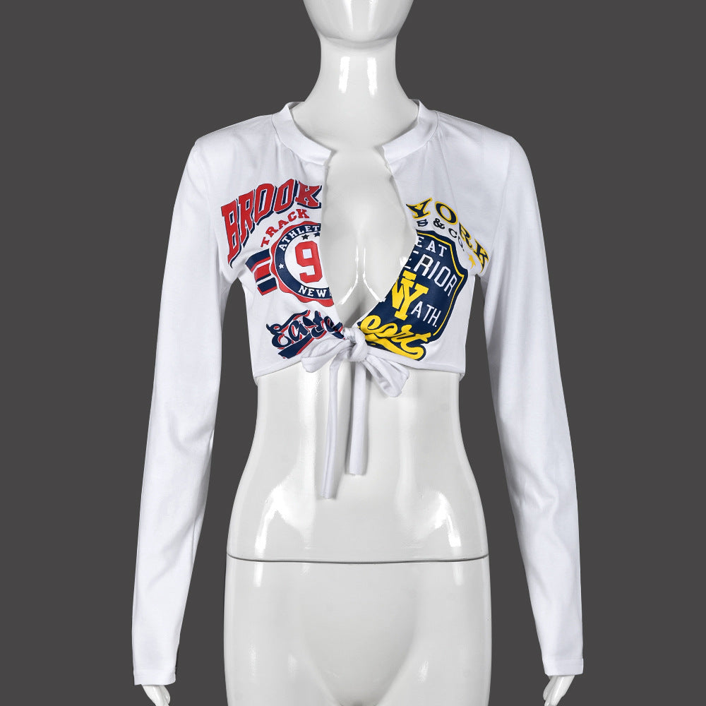 Women's Sexy Hollowed-out Strappy T-shirt Fashion Top