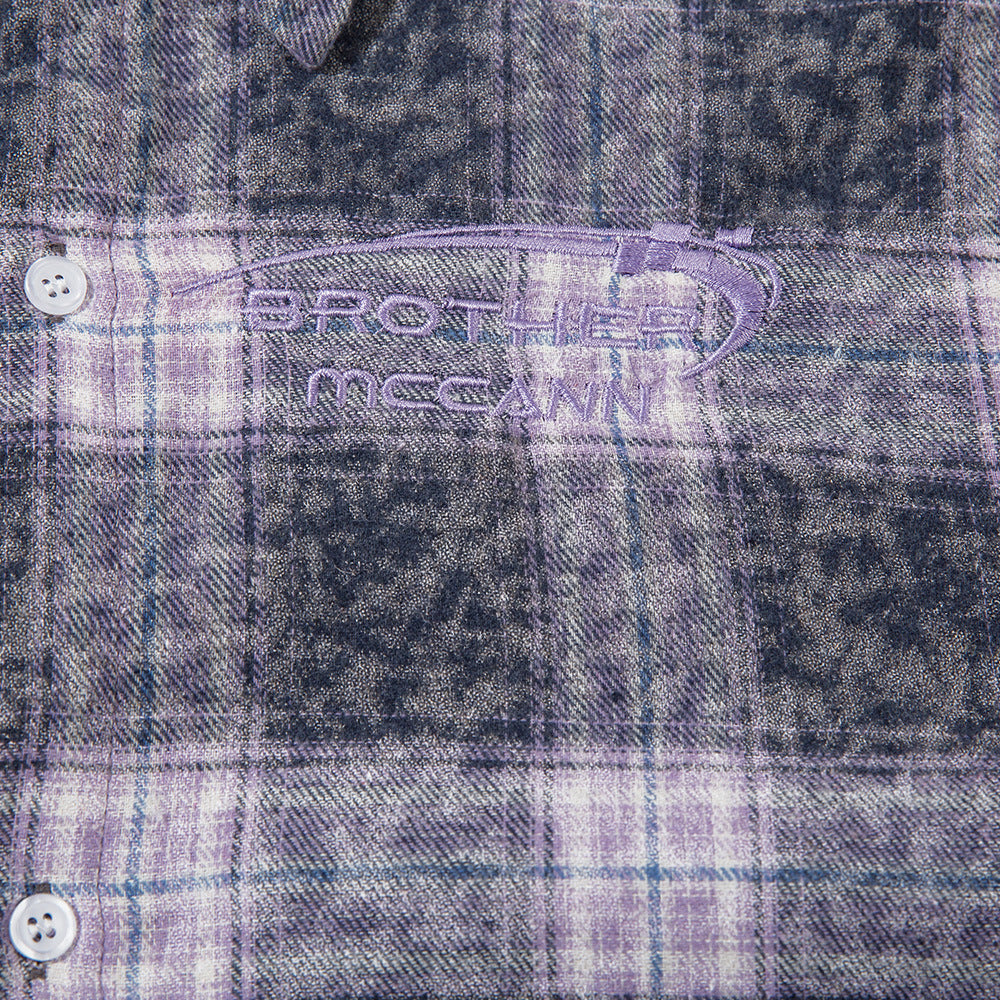 Color Matching Plaid Long Sleeve Shirt Men's Autumn Loose