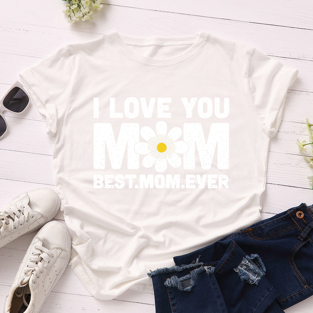 Women's Loose Round Neck Short Sleeve Cotton T-Shirt
