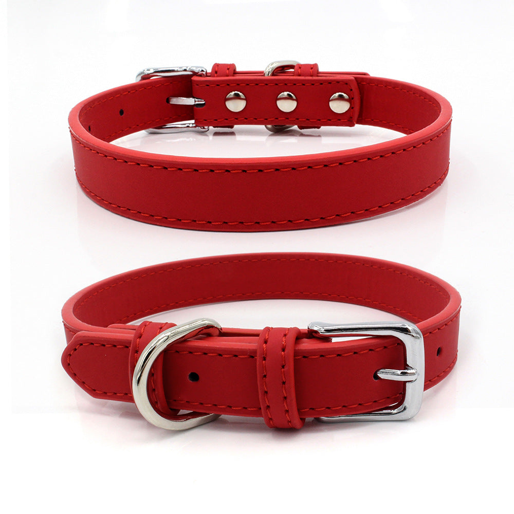 Comfortable Skin Feeling Leather Pet Collar