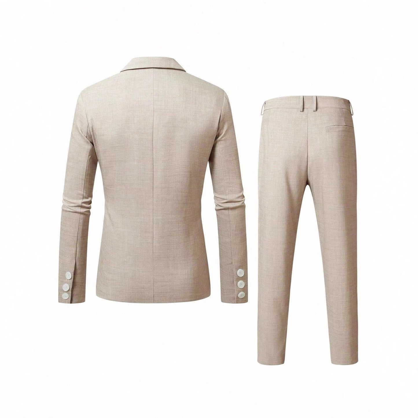 Mens Solid-Colored Business Suit Set