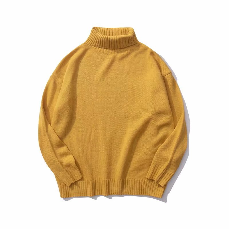 Enkel ny alsidig Turtleneck-sweater til par retro efterår og vinter ny