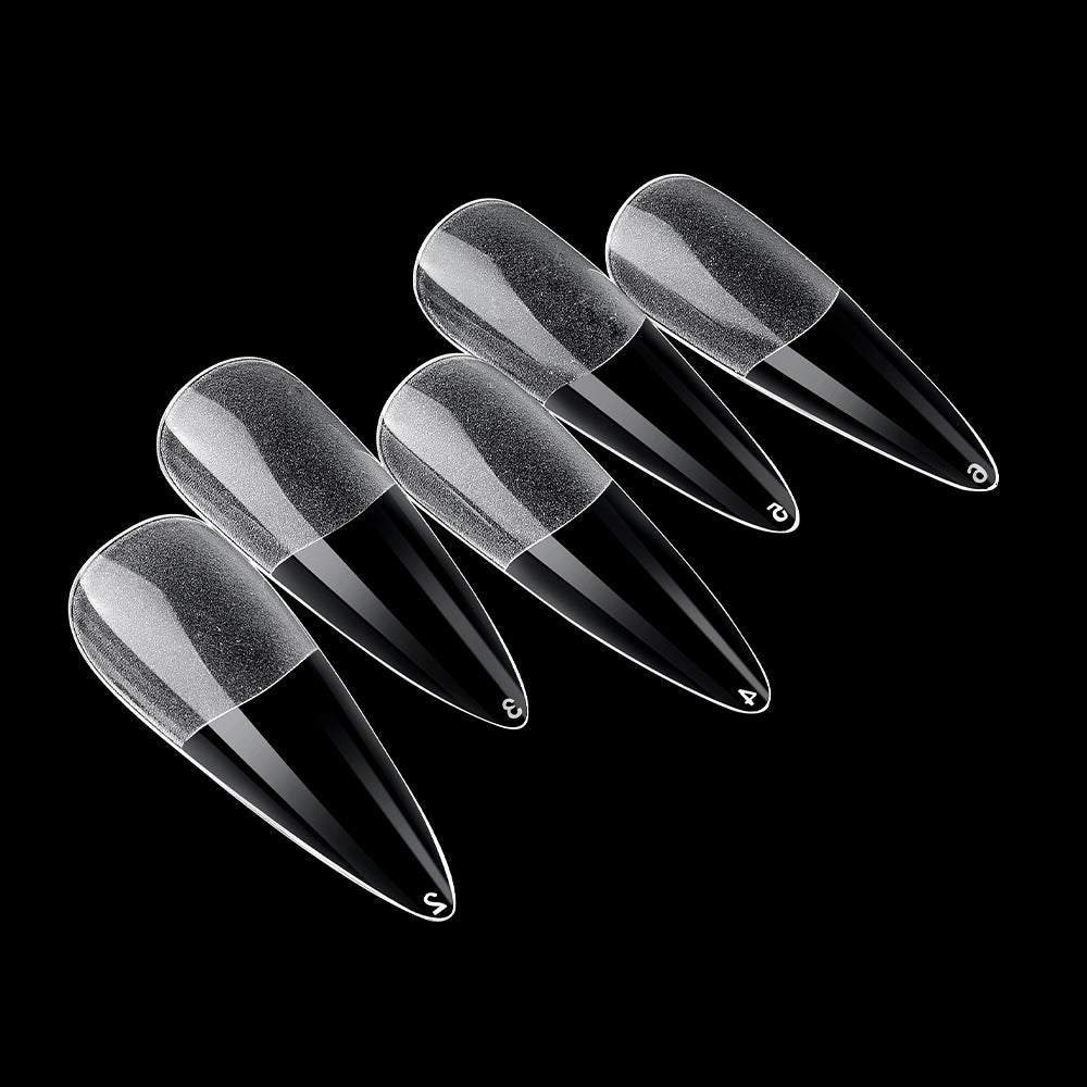 High Quality Transparent Seamless Square Long Ballet Frosted Fake Nails