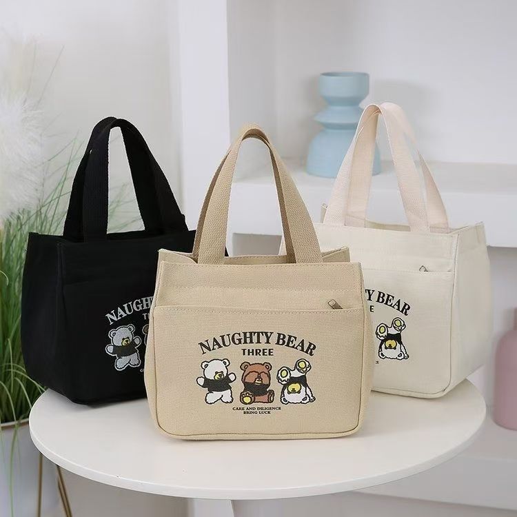 Canvas Handbag Carry Out Storage