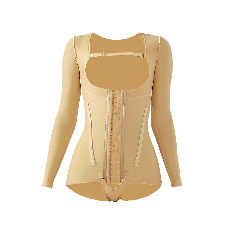 Upper Body Arm Fat Extraction Back Shaping Strong Pressure Long Sleeve Jumpsuit Hip Lifting