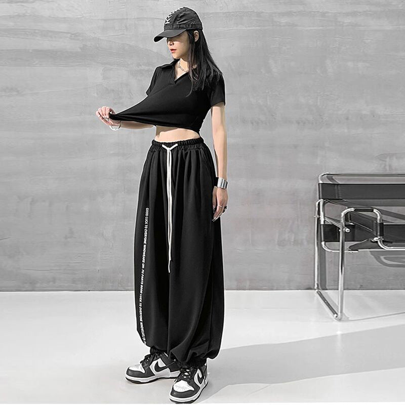 Women's Fashion High Waist Loose Casual Dancing Sweatpants