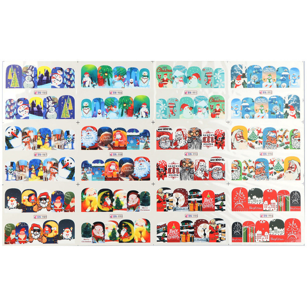 Cartoon Animal Nail Beauty Water Printing Stickers